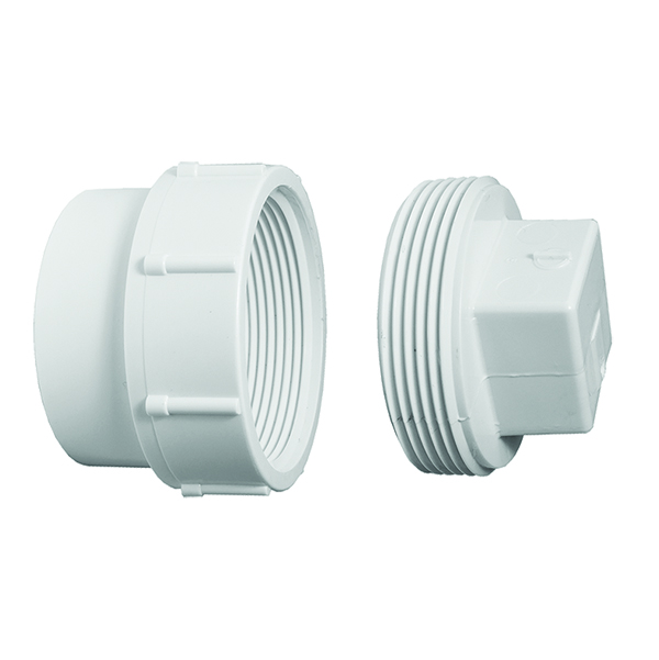 1-1/2" SCH 40 PVC DWV FTG CLEANOUT W/PLUG 1-1/2" SCH 40 PVC DWV FTG CLEANOUT W/PLUG