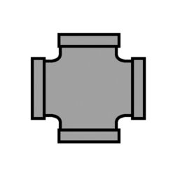 LEGEND VALVE 51996 1-1/4 BLACK IRON CROSS