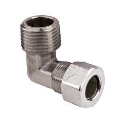 1/2" MIP X 3/8" OD CHROME MALE ELBOW