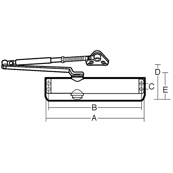 ADA DOOR CLOSERS - ALUM. W/ HO ARM ADA DOOR CLOSERS - ALUM. W/ HO ARM