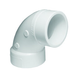 2" SCH 40 PVC DWV 90 DEG ST ELL SPGTXH
