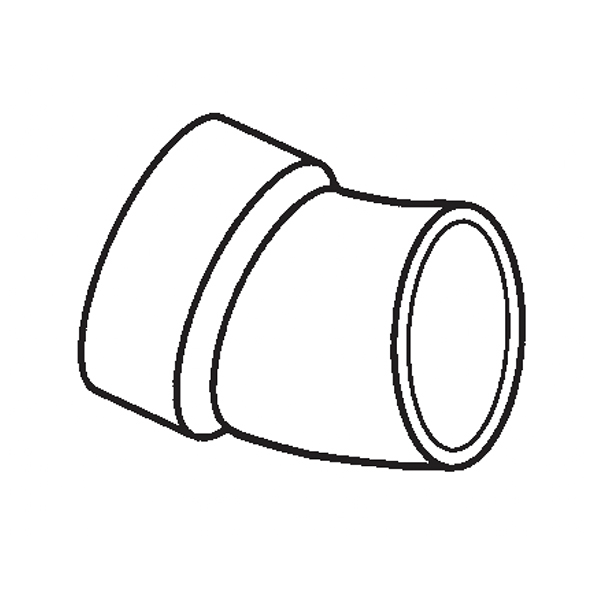 4" SCH 40 PVC DWV 22-1/2" DEG ST ELL 4" SCH 40 PVC DWV 22-1/2" DEG ST ELL