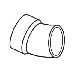 3" SCH 40 PVC DWV 22-1/2 DEG ST ELL
