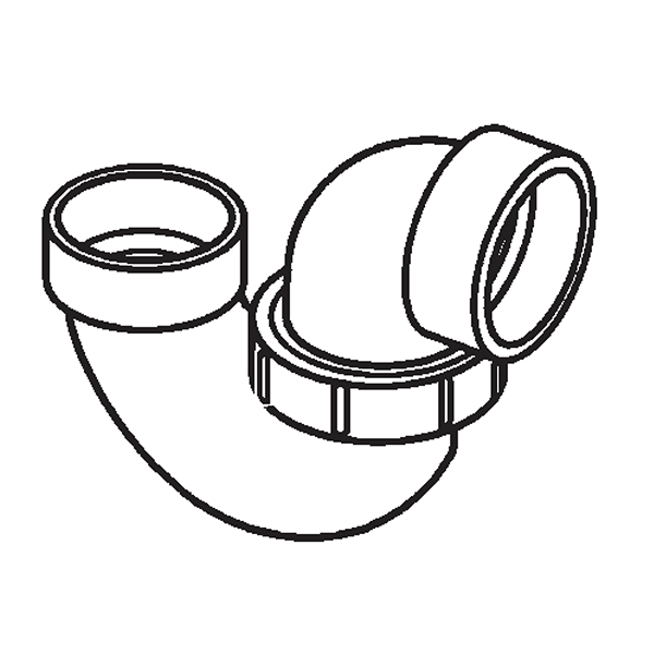 1-1/2" SCH 40 PVC DWV P-TRAP W/UNION JOINT 1-1/2" SCH 40 PVC DWV P-TRAP W/UNION JOINT