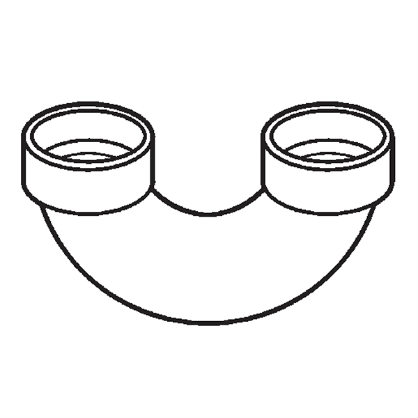 1-1/2" SCH 40 PVC DWV RETURN BEND 1-1/2" SCH 40 PVC DWV RETURN BEND