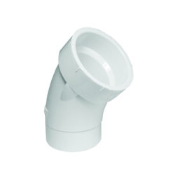 4" SCH 40 PVC DWV 45 DEG ST ELL (1/8” BEND)
