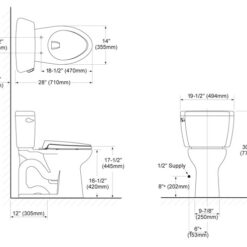TOTO DRAKE 1.28 ADA ELONGATED WHITE CLOSET-TANK TYPE