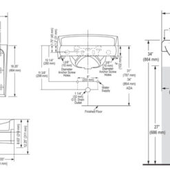 WALL MT SINK & GRID DRAIN PACKAGE