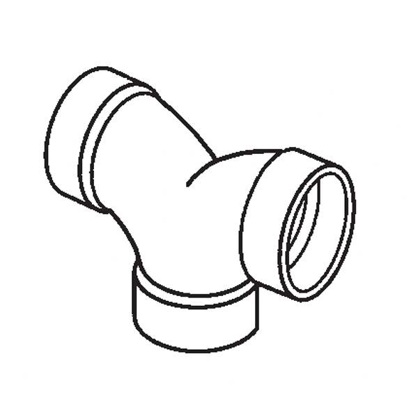 2 X 1-1/2 X 1-1/2 SCH 40 PVC DWV DOUBLE ELL 2 X 1-1/2 X 1-1/2 SCH 40 PVC DWV DOUBLE ELL
