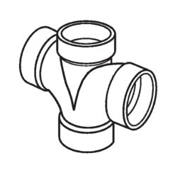 4" SCH 40 PVC DWV DOUBLE TEE / CROSS