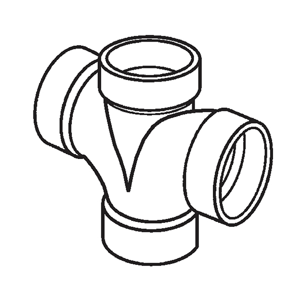 4" SCH 40 PVC DWV DOUBLE TEE / CROSS 4" SCH 40 PVC DWV DOUBLE TEE / CROSS