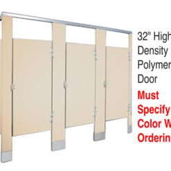 GLOBAL PARTITIONS 32" HIGH DENSITY POLYMER DOOR W/HDWE (MUST SPECIFY COLOR & HANDLING)