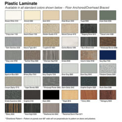 18" X 48" PLASTIC LAM. URINAL SCREEN W/PILASTER