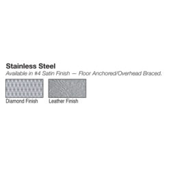 GLOBAL PARTITIONS 18" X 48" STAINLESS STEEL URINAL SCREEN WITH CONTINUOUS BRACKET
