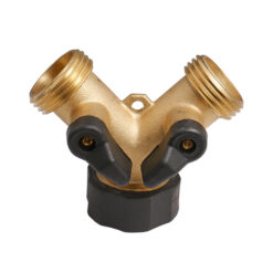 BRASS HOSE "Y" W/SHUT-OFFS