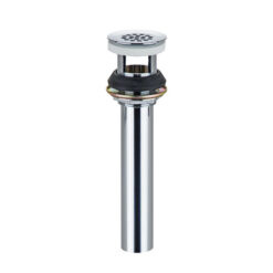 DRAIN (GRID) - 1-1/4" X 6" - NON-REMOVABLE (CHROME)