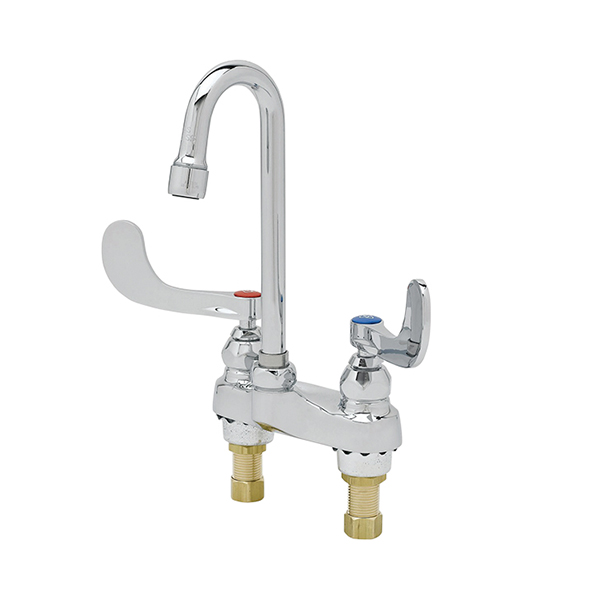 T&S BRASS B-0892 4" FAUCET WITH GOOSENECK SPOUT & WING HANDLES T&S BRASS B-0892 4" FAUCET WITH GOOSENECK SPOUT & WING HANDLES