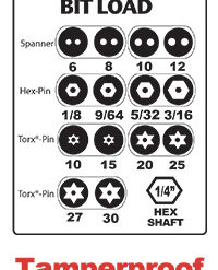 MEGAPRO®-TAMPERPROOF DRIVER W/BITS