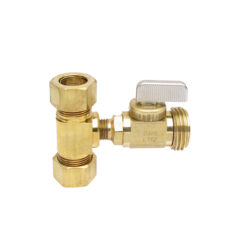 ANGLE STOP VALVE (BALL TYPE) - 5/8 OD X 5/8 OD X HOSE