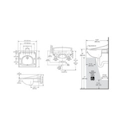8" WALL MOUNT SINK AND GRID DRAIN PACKAGE