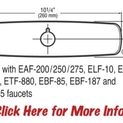 TRIM PLATE - SINGLE HOLE - 8"