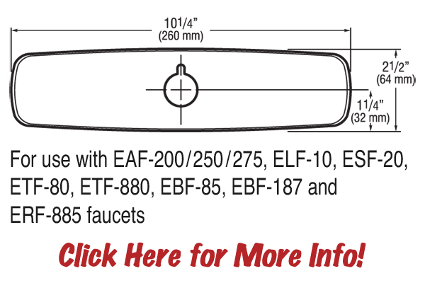 TRIM PLATE - SINGLE HOLE - 8" TRIM PLATE - SINGLE HOLE - 8"