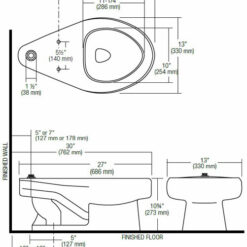 SLOAN ST2309 COMPLETE VITREOUS CHINA TOP SPUD UNIVERSAL JUNIOR WATER CLOSET