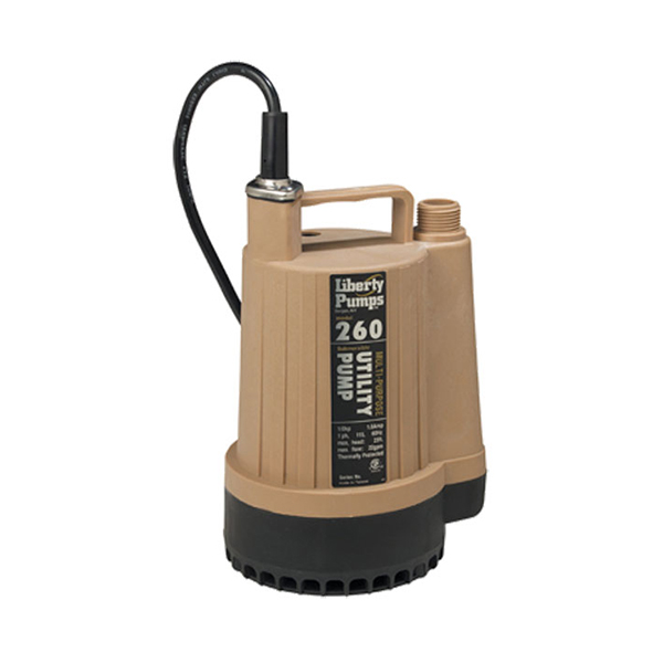 LIBERTY PUMP 260 260-SERIES UTILITY PUMP 1/6 HP 115V w/25’CORD LIBERTY PUMP 260 260-SERIES UTILITY PUMP 1/6 HP 115V w/25’CORD