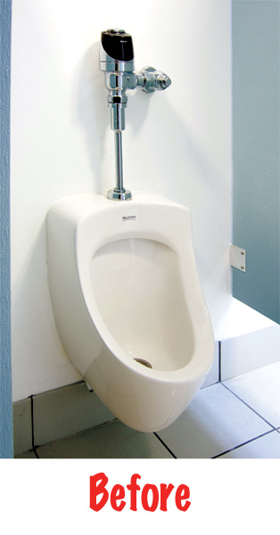 RETROFIT HYBRID WATERLESS URINAL W/BRACKET RETROFIT HYBRID WATERLESS URINAL W/BRACKET