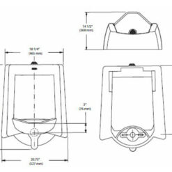 ***USE 83325*** RETROFIT VITREOUS CHINA - TOP SPUD URINAL - 0.13 GPF