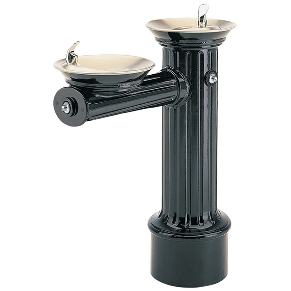 HAWS 3511FR - FREEZE RESISTANT DRINKING FOUNTAIN HI-LO CAST ALUMINUM BLACK POWDER-COATED BASE, SS BOWLS HAWS 3511FR - FREEZE RESISTANT DRINKING FOUNTAIN HI-LO CAST ALUMINUM BLACK POWDER-COATED BASE, SS BOWLS