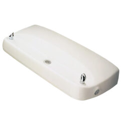 HAWS 1431 - BARRIER-FREE DRINKING FOUNTAIN WITH WHITE ENAMELED IRON 2-BUBBLER
