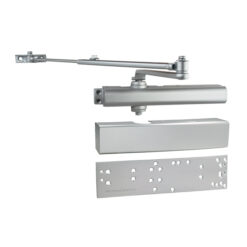 ALUM DOOR CLOSER W/ COVER & UNIVERSAL MOUNTING PLATE