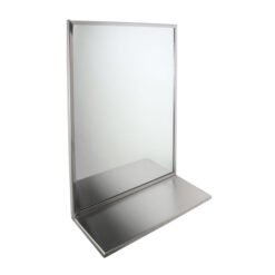 18" x 24" S/S CHANNEL MIRROR W/SHELF