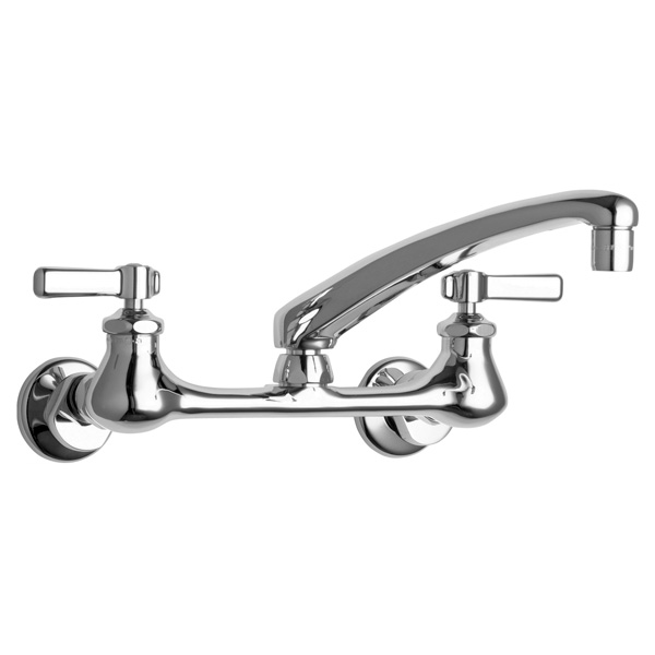 CHICAGO FAUCET 540-LDL8ABCP WALL MT ADJ FAUCET W/ 8” CAST SWING SPOUT CHICAGO FAUCET 540-LDL8ABCP WALL MT ADJ FAUCET W/ 8” CAST SWING SPOUT