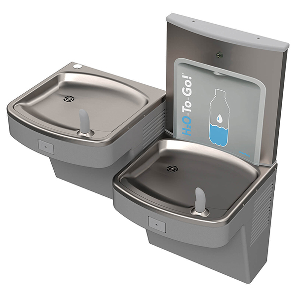 MURDOCK A172108F-UBL-BF1 BI-LEVEL ADA WATER COOLER WITH PUSH BUTTON BOTTLE FILLER (FLEXIBLE BUBBLER) MURDOCK A172108F-UBL-BF1 BI-LEVEL ADA WATER COOLER WITH PUSH BUTTON BOTTLE FILLER (FLEXIBLE BUBBLER)