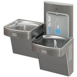 MURDOCK A172408F-UBL-BF1S BI-LEVEL ADA WATER COOLER WITH PUSH BUTTON BOTTLE FILLER (FLEXIBLE BUBBLER + STAINLESS STEEL)
