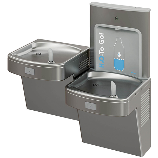 MURDOCK A172408F-UBL-BF1S BI-LEVEL ADA WATER COOLER WITH PUSH BUTTON BOTTLE FILLER (FLEXIBLE BUBBLER + STAINLESS STEEL) MURDOCK A172408F-UBL-BF1S BI-LEVEL ADA WATER COOLER WITH PUSH BUTTON BOTTLE FILLER (FLEXIBLE BUBBLER + STAINLESS STEEL)