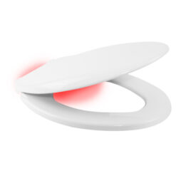 TOILET SEAT - ELONGATED SLOW-CLOSE W/LID (WHITE) W/ NIGHT LIGHT