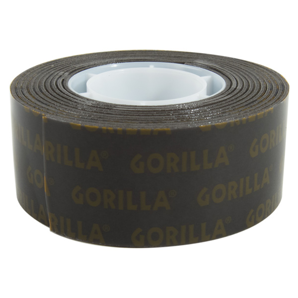 GORILLA GLUE 6055002 GORILLA BLACK DOUBLE SIDED MOUNTING TAPE 1 IN. X 60 IN.HEAVY DUTY HOLDS UP TO 30 LBS GORILLA GLUE 6055002 GORILLA BLACK DOUBLE SIDED MOUNTING TAPE 1 IN. X 60 IN.HEAVY DUTY HOLDS UP TO 30 LBS
