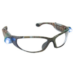 SAS SAFETY CORP 5421 ***NLA*** LED INSPECTORS SAFETY GLASSES W/LED LIGHTS GREEN CAMO FRAME /CLEAR LENS
