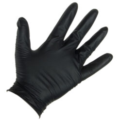 SAS SAFETY CORP 66518 LARGE NITRILE GLOVES - BLACK (BX 100) 7 MIL