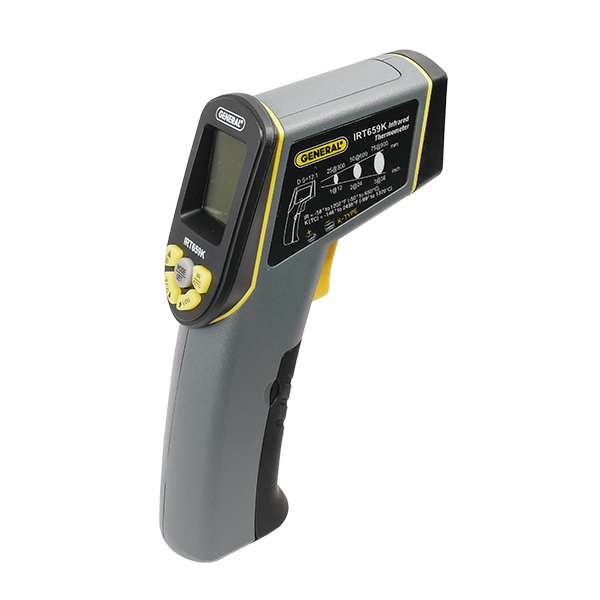 GENERAL TOOL IRT659K WIDE RANGE INFRARED THERMOMETER W/ K PORT & ADJ EMISSIVITY GENERAL TOOL IRT659K WIDE RANGE INFRARED THERMOMETER W/ K PORT & ADJ EMISSIVITY