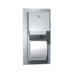 SEMI-RECESSED DUAL TOILET TISSUE DISPENSER