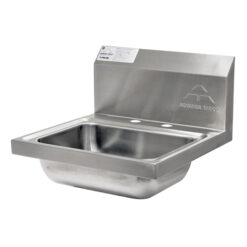 ADVANCE TABCO 7-PS-20-NF S/S WALL MT HAND SINK FOR 4” CXC DECK MT FAUCET W/ BACK SPLASH LESS FAUCET