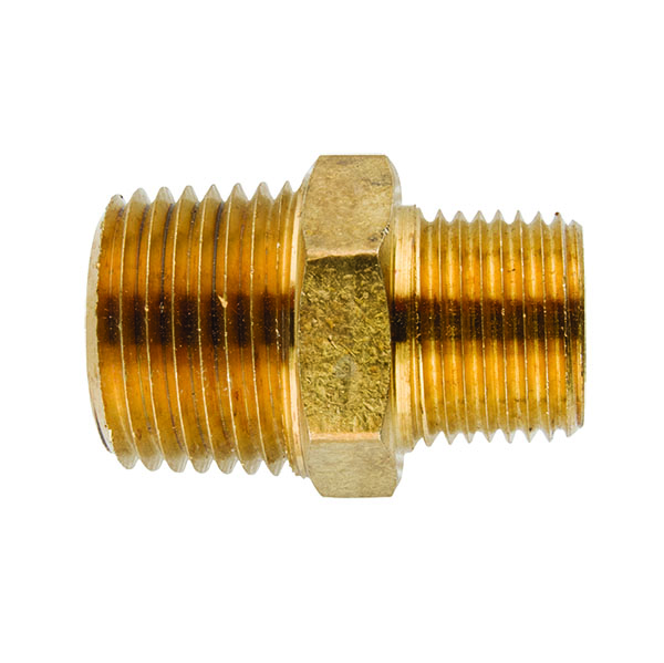1/2" X 3/8" REDUCING HEX NIPPLE 1/2" X 3/8" REDUCING HEX NIPPLE