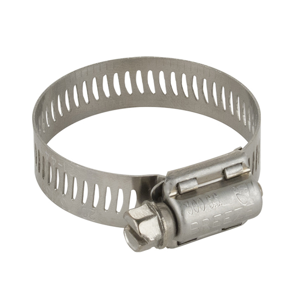 STAINLESS STEEL HOSE CLAMP (MIN. 3-1/8”, MAX. 6”) STAINLESS STEEL HOSE CLAMP (MIN. 3-1/8”, MAX. 6”)