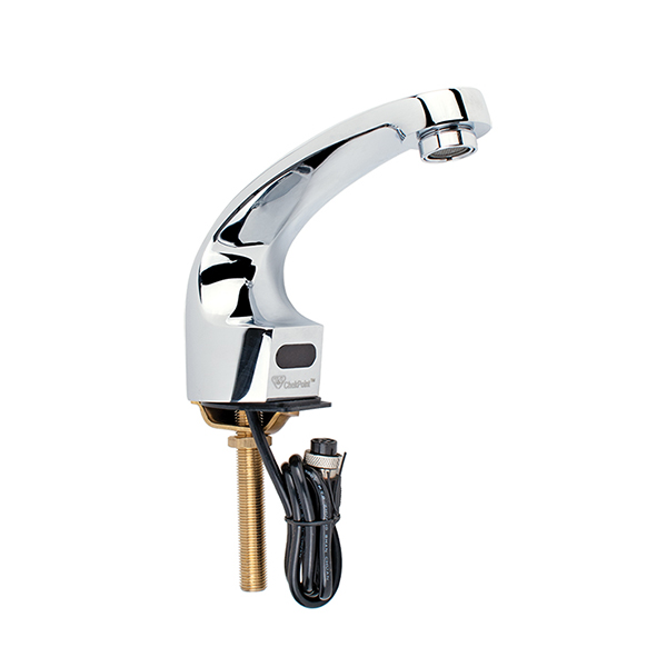 T&S BRASS EC-3102 CHROME PLATED SINGLE HOLE DECK MOUNTED SENSOR FAUCET AC OR DC 2.2 GPM T&S BRASS EC-3102 CHROME PLATED SINGLE HOLE DECK MOUNTED SENSOR FAUCET AC OR DC 2.2 GPM