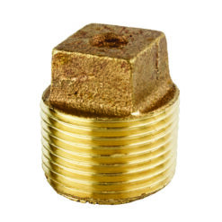 BRASS PLUG IPS SQUARE HEAD 1"