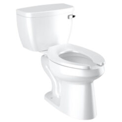 1.28 GPF ELONG FLOOR MT PRESSURE ASSIST 2 PC TOILET-ADA HGT SLOANTEC COATED W/ RH TANK
